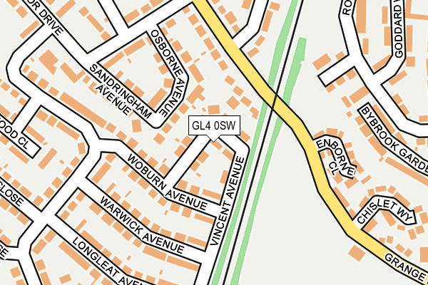 GL4 0SW map - OS OpenMap – Local (Ordnance Survey)