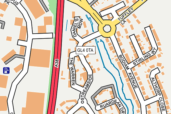 GL4 0TA map - OS OpenMap – Local (Ordnance Survey)