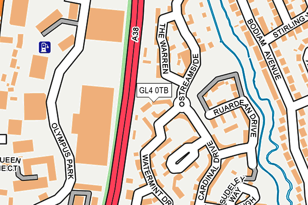GL4 0TB map - OS OpenMap – Local (Ordnance Survey)