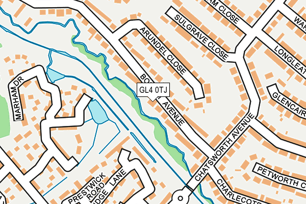GL4 0TJ map - OS OpenMap – Local (Ordnance Survey)