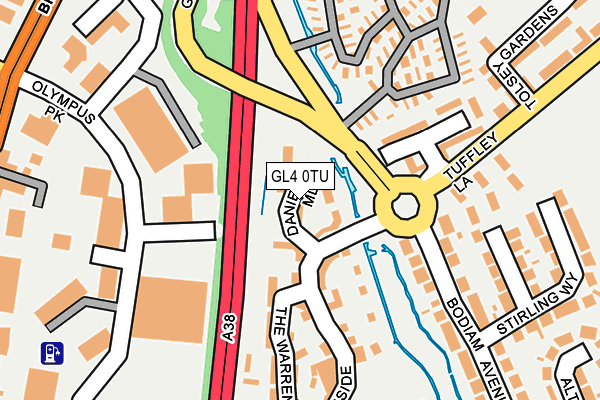 GL4 0TU map - OS OpenMap – Local (Ordnance Survey)