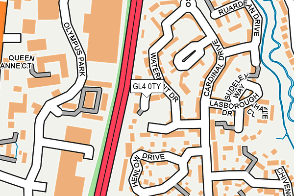 GL4 0TY map - OS OpenMap – Local (Ordnance Survey)