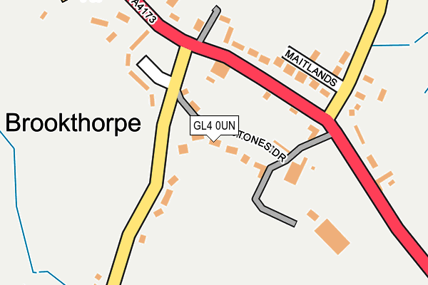 GL4 0UN map - OS OpenMap – Local (Ordnance Survey)