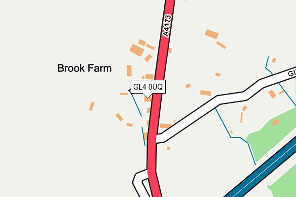 GL4 0UQ map - OS OpenMap – Local (Ordnance Survey)