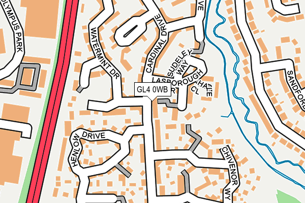 GL4 0WB map - OS OpenMap – Local (Ordnance Survey)