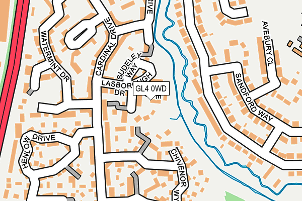 GL4 0WD map - OS OpenMap – Local (Ordnance Survey)