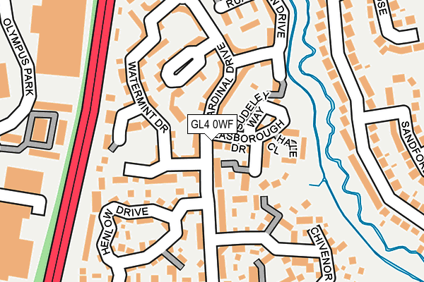 GL4 0WF map - OS OpenMap – Local (Ordnance Survey)