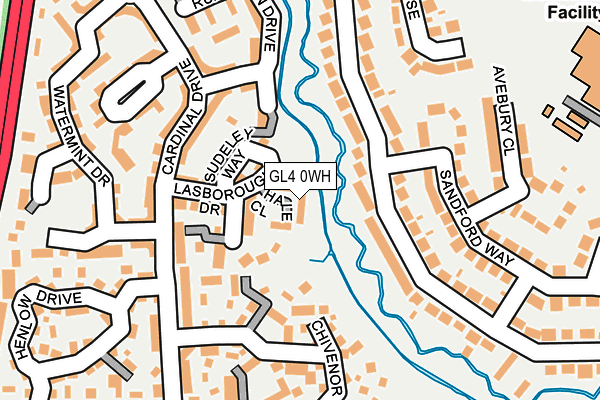 GL4 0WH map - OS OpenMap – Local (Ordnance Survey)