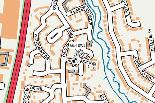 GL4 0WJ map - OS OpenMap – Local (Ordnance Survey)