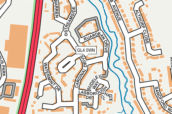 GL4 0WN map - OS OpenMap – Local (Ordnance Survey)
