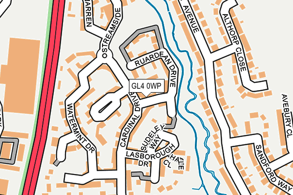 GL4 0WP map - OS OpenMap – Local (Ordnance Survey)