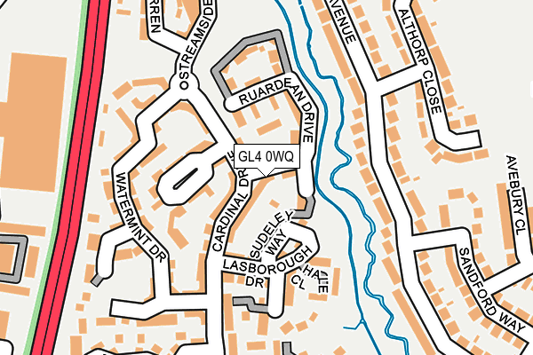 GL4 0WQ map - OS OpenMap – Local (Ordnance Survey)