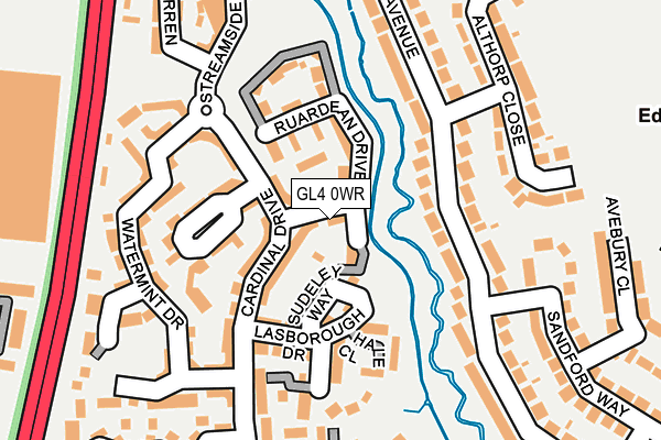 GL4 0WR map - OS OpenMap – Local (Ordnance Survey)