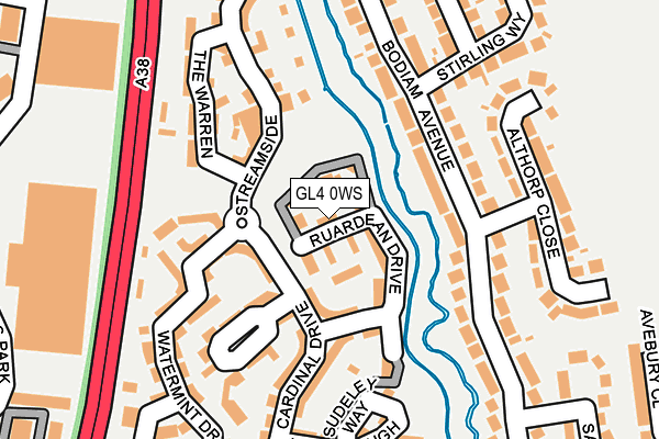 GL4 0WS map - OS OpenMap – Local (Ordnance Survey)