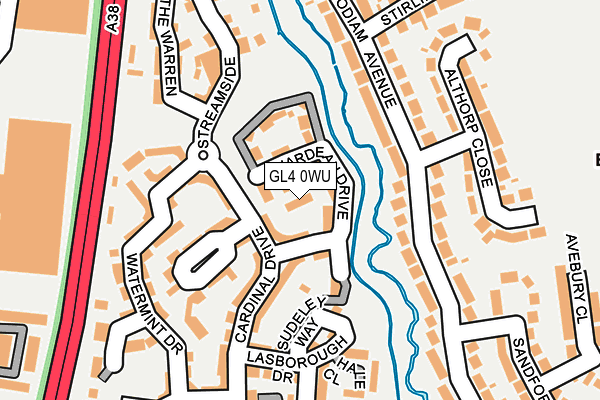 GL4 0WU map - OS OpenMap – Local (Ordnance Survey)