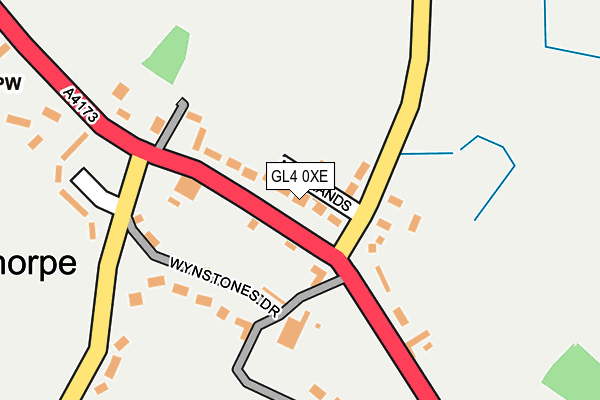 GL4 0XE map - OS OpenMap – Local (Ordnance Survey)