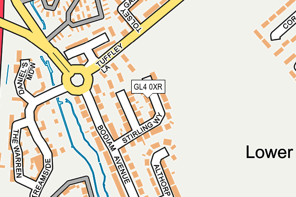 GL4 0XR map - OS OpenMap – Local (Ordnance Survey)