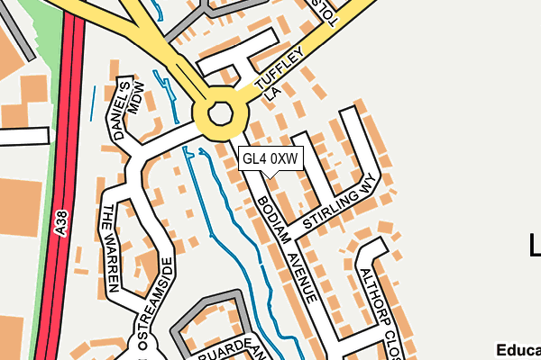 GL4 0XW map - OS OpenMap – Local (Ordnance Survey)