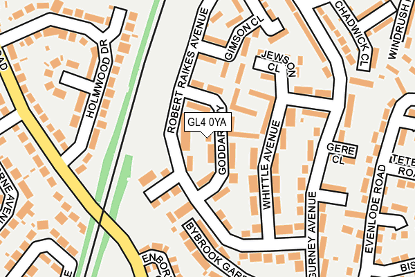 GL4 0YA map - OS OpenMap – Local (Ordnance Survey)