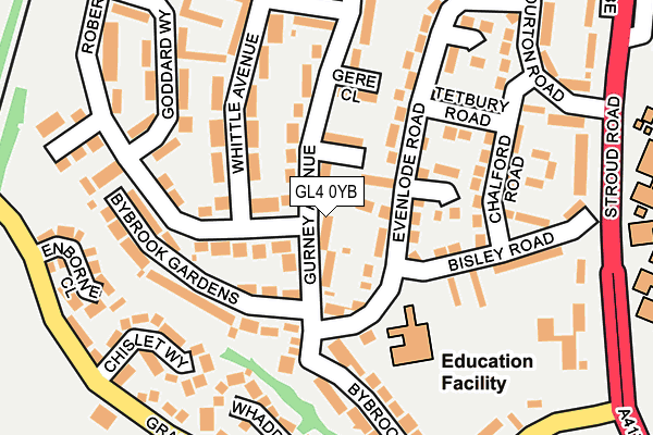 GL4 0YB map - OS OpenMap – Local (Ordnance Survey)