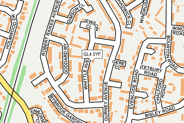 GL4 0YF map - OS OpenMap – Local (Ordnance Survey)