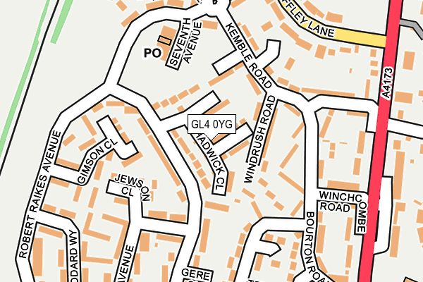 GL4 0YG map - OS OpenMap – Local (Ordnance Survey)