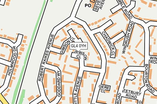 GL4 0YH map - OS OpenMap – Local (Ordnance Survey)