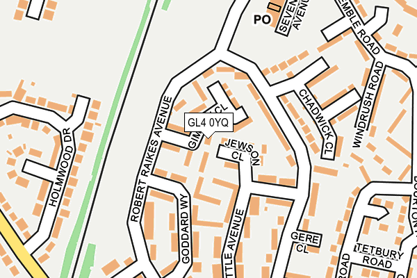 GL4 0YQ map - OS OpenMap – Local (Ordnance Survey)