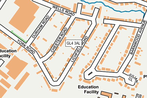 GL4 3AL map - OS OpenMap – Local (Ordnance Survey)