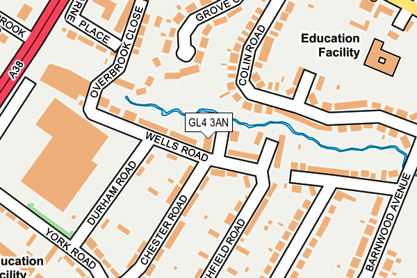 GL4 3AN map - OS OpenMap – Local (Ordnance Survey)