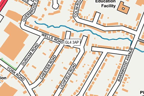 GL4 3AP map - OS OpenMap – Local (Ordnance Survey)