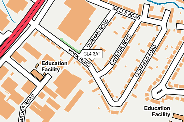 GL4 3AT map - OS OpenMap – Local (Ordnance Survey)