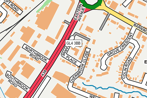 GL4 3BB map - OS OpenMap – Local (Ordnance Survey)