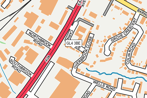 GL4 3BE map - OS OpenMap – Local (Ordnance Survey)