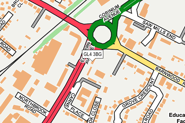 GL4 3BG map - OS OpenMap – Local (Ordnance Survey)