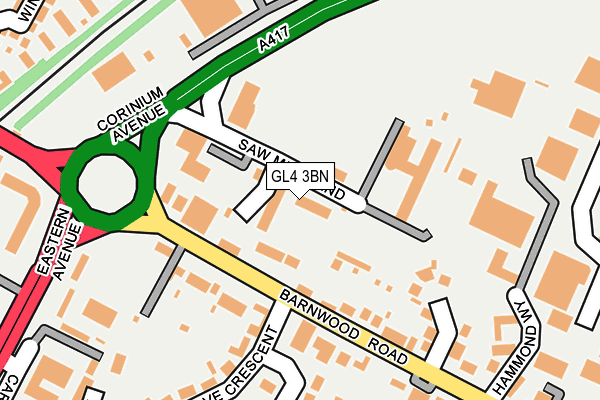 GL4 3BN map - OS OpenMap – Local (Ordnance Survey)