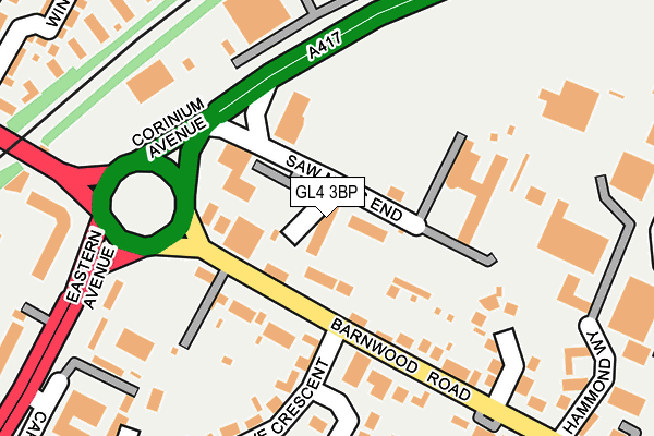 GL4 3BP map - OS OpenMap – Local (Ordnance Survey)