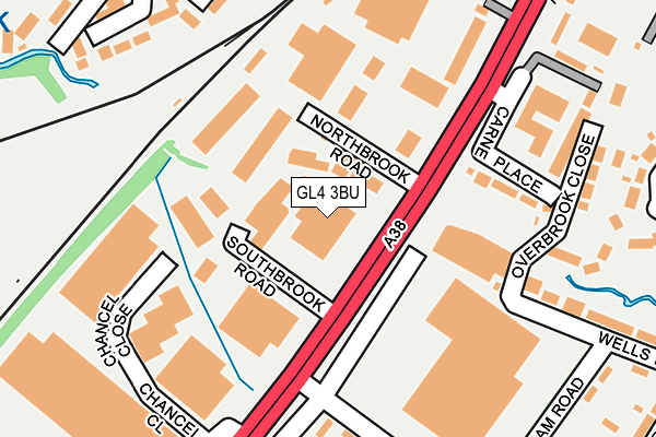 GL4 3BU map - OS OpenMap – Local (Ordnance Survey)