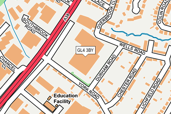 GL4 3BY map - OS OpenMap – Local (Ordnance Survey)