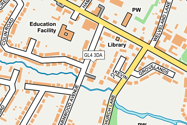 GL4 3DA map - OS OpenMap – Local (Ordnance Survey)