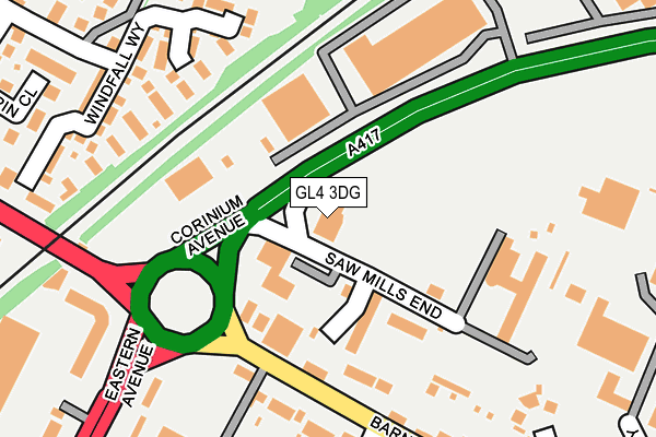 GL4 3DG map - OS OpenMap – Local (Ordnance Survey)