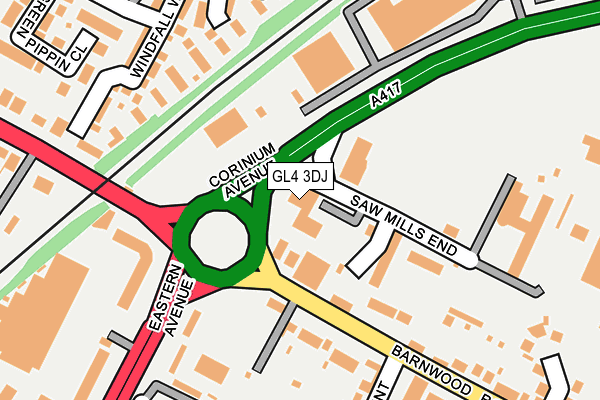 GL4 3DJ map - OS OpenMap – Local (Ordnance Survey)