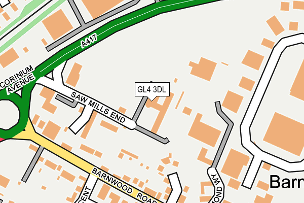 GL4 3DL map - OS OpenMap – Local (Ordnance Survey)