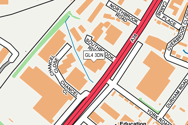 GL4 3DN map - OS OpenMap – Local (Ordnance Survey)