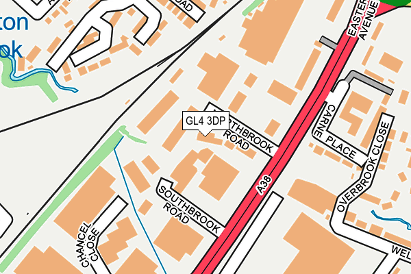 GL4 3DP map - OS OpenMap – Local (Ordnance Survey)