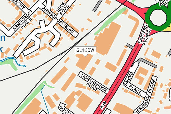 GL4 3DW map - OS OpenMap – Local (Ordnance Survey)