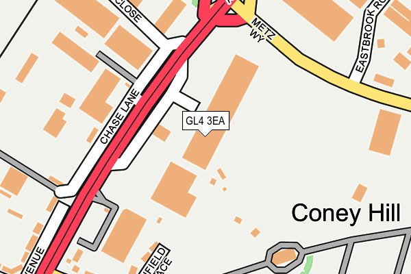 GL4 3EA map - OS OpenMap – Local (Ordnance Survey)