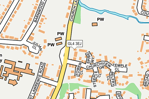 GL4 3EJ map - OS OpenMap – Local (Ordnance Survey)