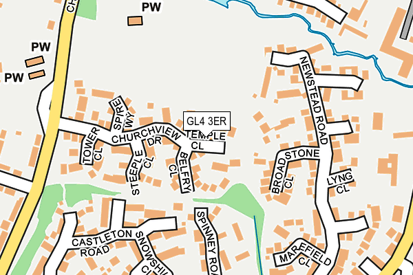 GL4 3ER map - OS OpenMap – Local (Ordnance Survey)