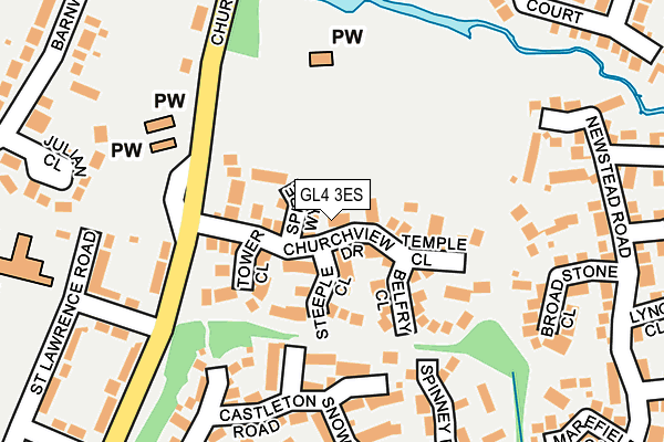 GL4 3ES map - OS OpenMap – Local (Ordnance Survey)